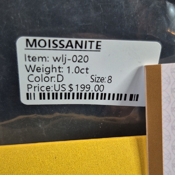 Stunning Moissanite Silver Ring with Sparkling Stone #15 - Picture 5 of 5